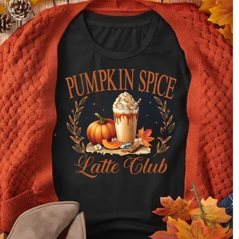 PUMPKIN SPICE LATTE CLUB FALL T-Shirt.